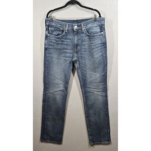 Levis 514 Jeans‎ Mens 34x34 Blue Straight Leg Denim Waterless Red Tab 514 Tag
